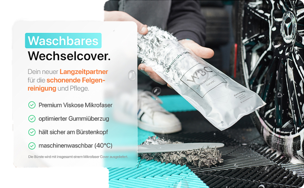 chemicalworkz Flat Wheel Brush Cover Small Mikrofaser Wechselbezug